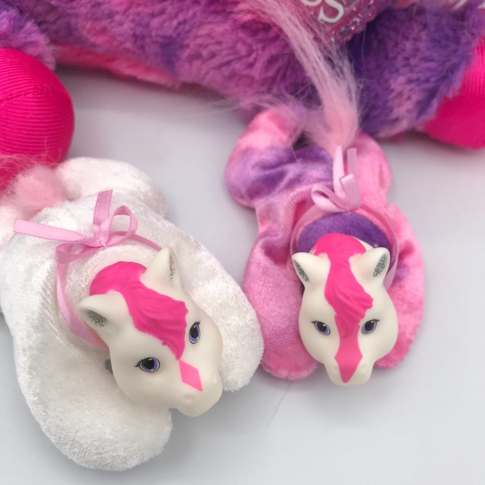 Unicorn Surprise Livia Tie Dye Pink Purple Unicorn w/ 2 baby unicorns - Picture 3 of 14